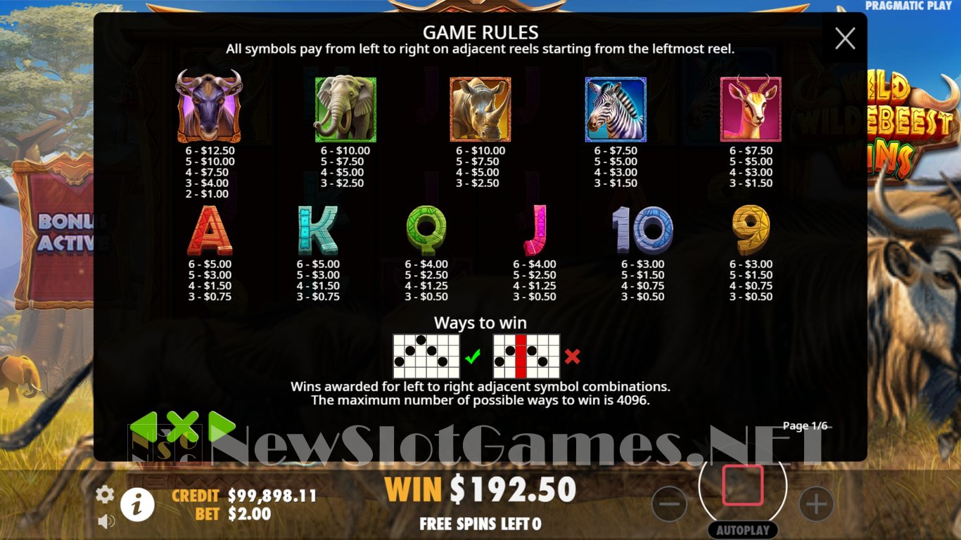Wild Wildebeest Wins Slot Slot Image in Demo - pic. 12