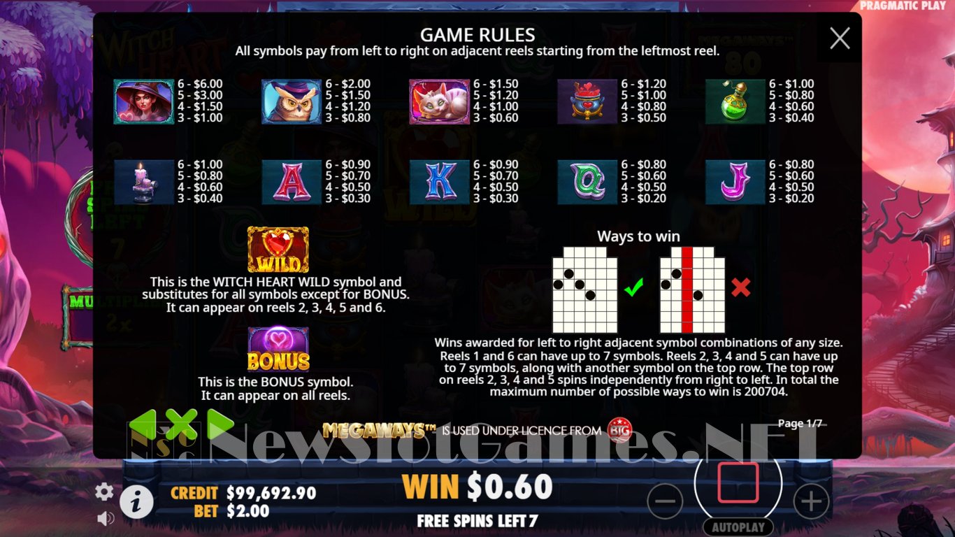 Witch Heart Megaways Slot Slot Image in Demo - pic. 10