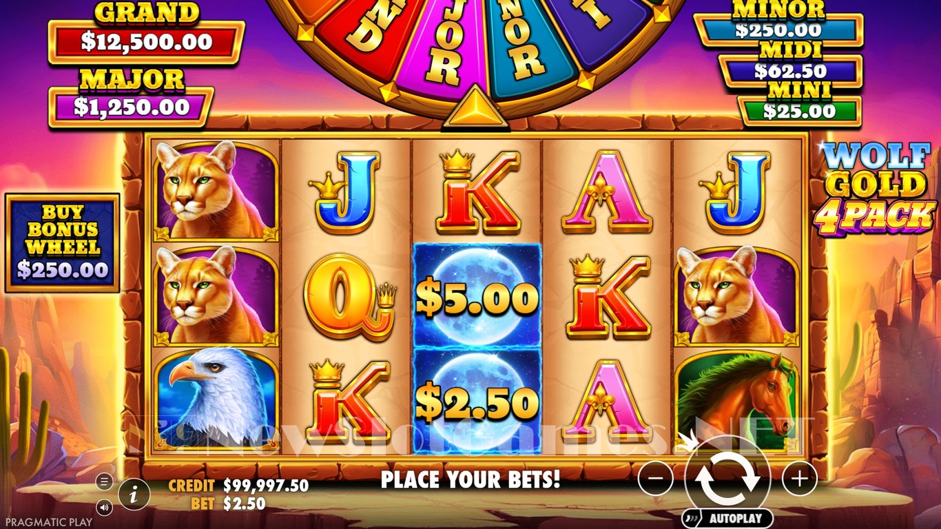 Wolf Gold 4 Pack Slot Demo Image