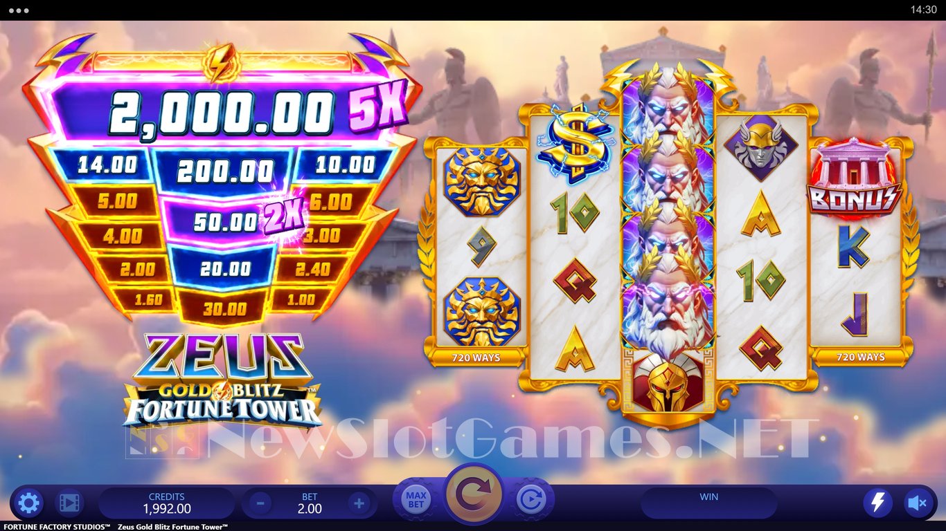 Zeus Gold Blitz Fortune Tower Slot Slot Image in Demo - pic. 3