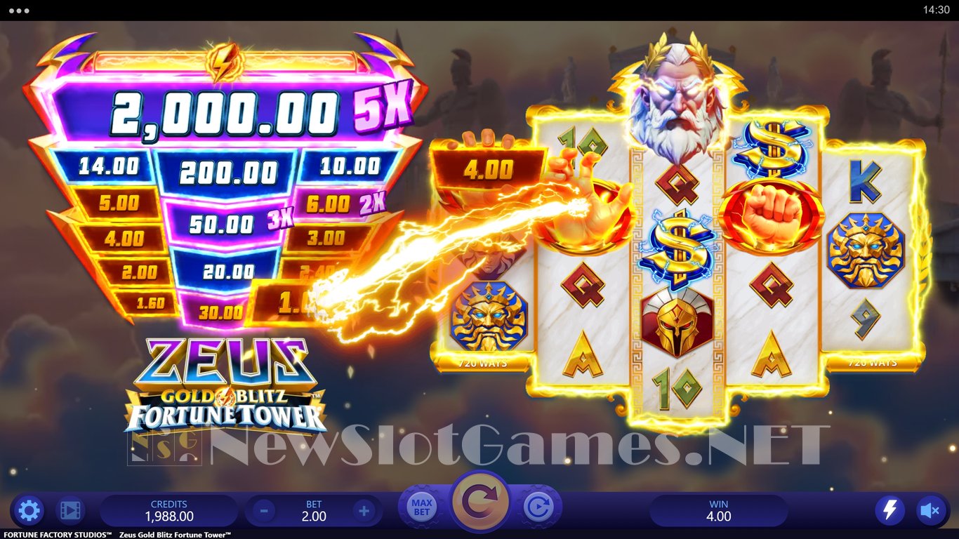 Zeus Gold Blitz Fortune Tower Slot Slot Image in Demo - pic. 5