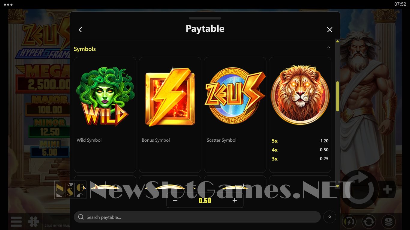 Zeus Hyper Frames Slot Slot Image in Demo - pic. 6