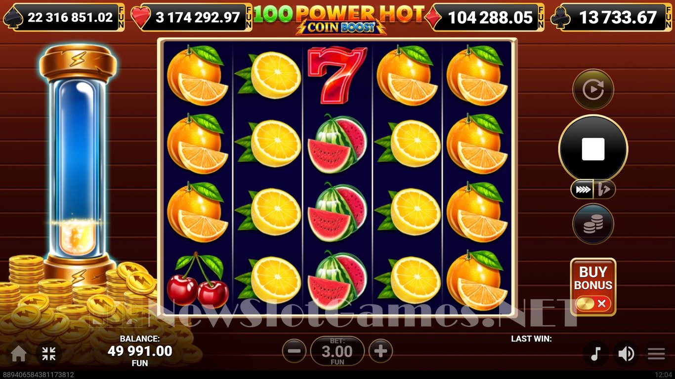 100 Power Hot Coin Boost Slot Demo Image