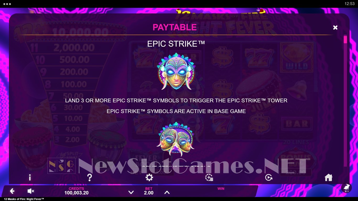 12 Masks of Fire Night Fever Slot Slot Image in Demo - pic. 5
