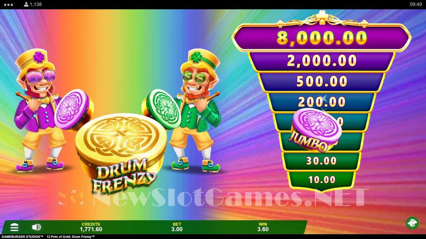 12 Pots of Gold Drum Frenzy Slot Slot Image in Demo - pic. 5