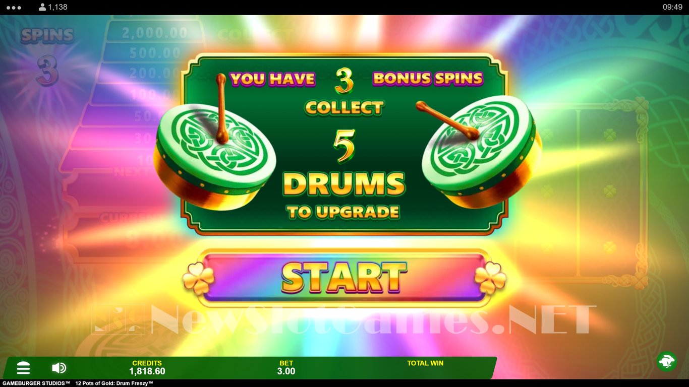 12 Pots of Gold Drum Frenzy Slot Slot Image in Demo - pic. 7