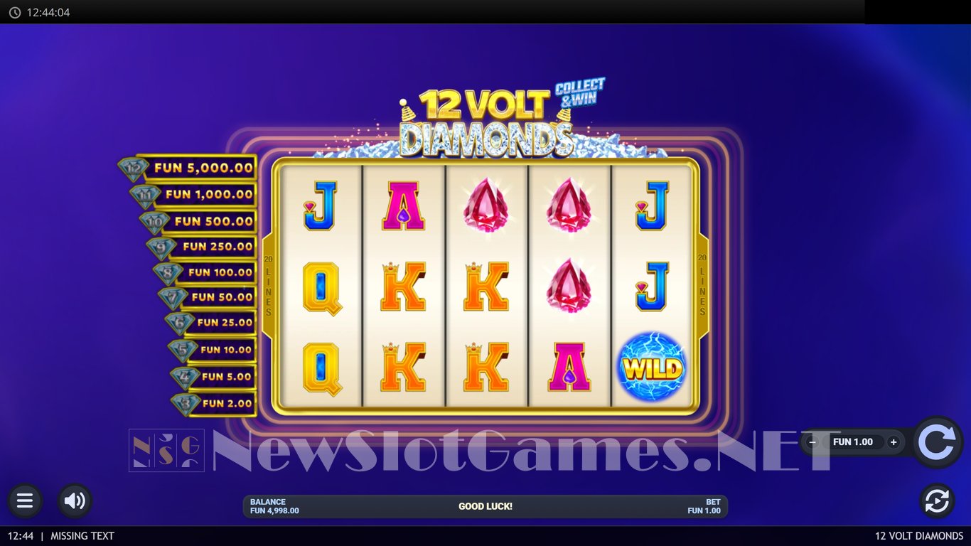 12 Volt Diamonds Slot Demo Image