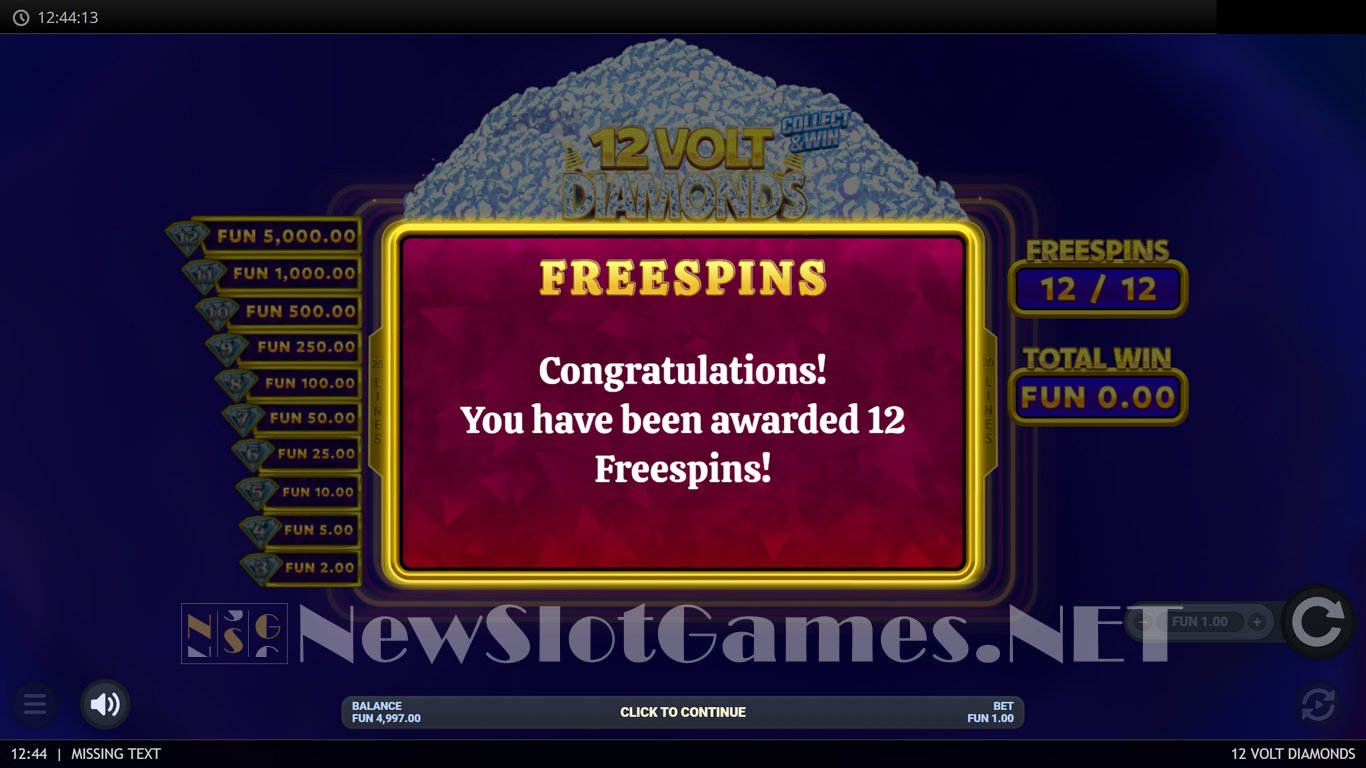 12 Volt Diamonds Slot Slot Image in Demo - pic. 2