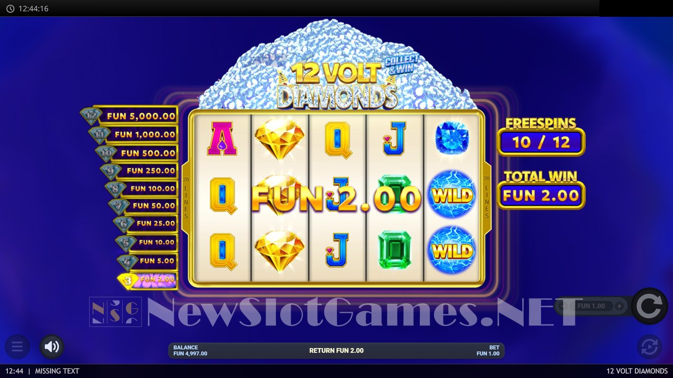 12 Volt Diamonds Slot Slot Image in Demo - pic. 3