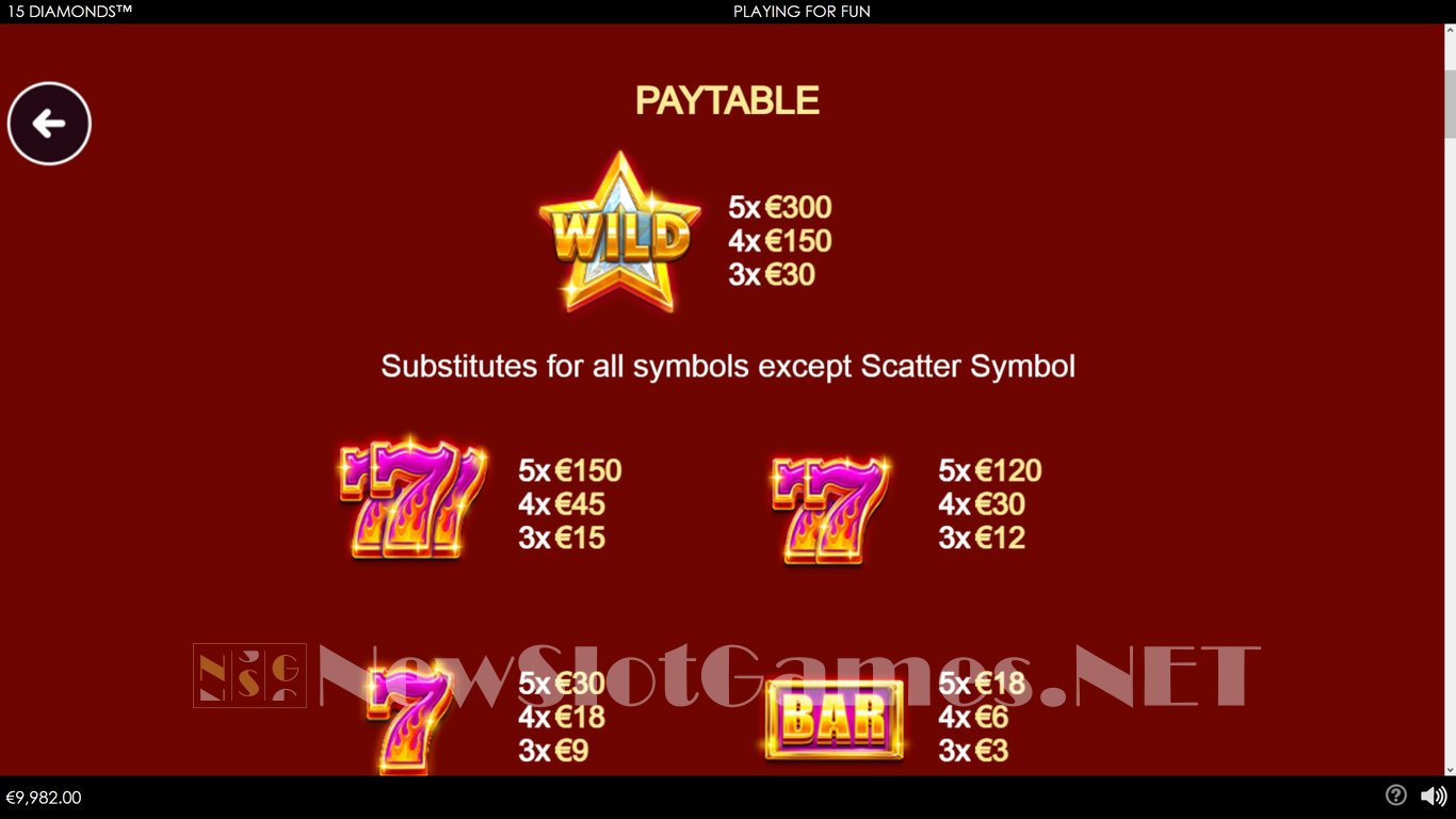 15 Diamonds Slot Slot Image in Demo - pic. 2