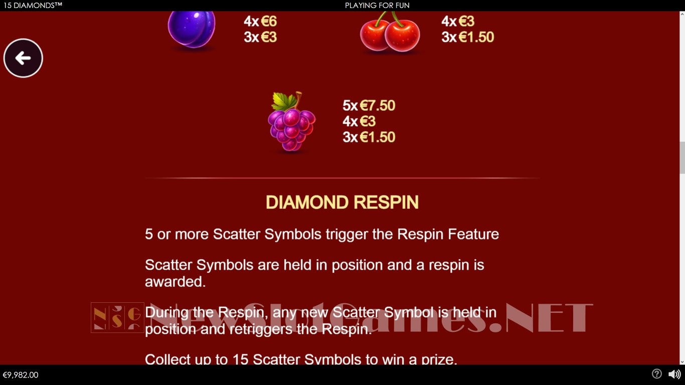 15 Diamonds Slot Slot Image in Demo - pic. 5