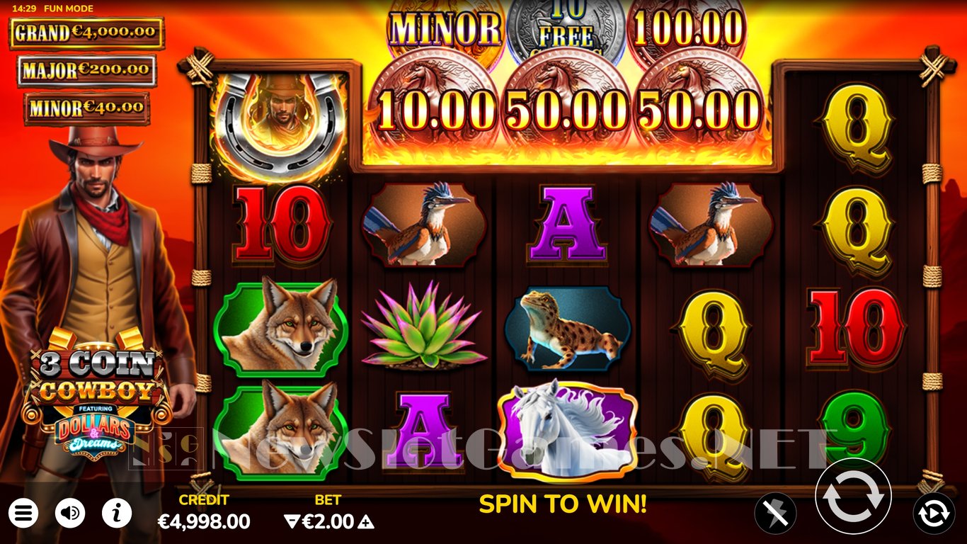 3 Coin Cowboy Dollars & Dreams Slot Demo Image