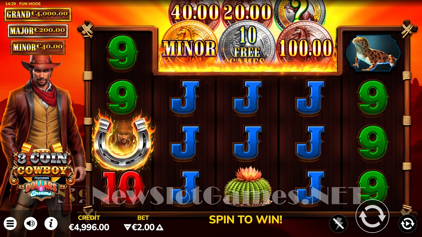 3 Coin Cowboy Dollars & Dreams Slot Slot Image in Demo - pic. 2