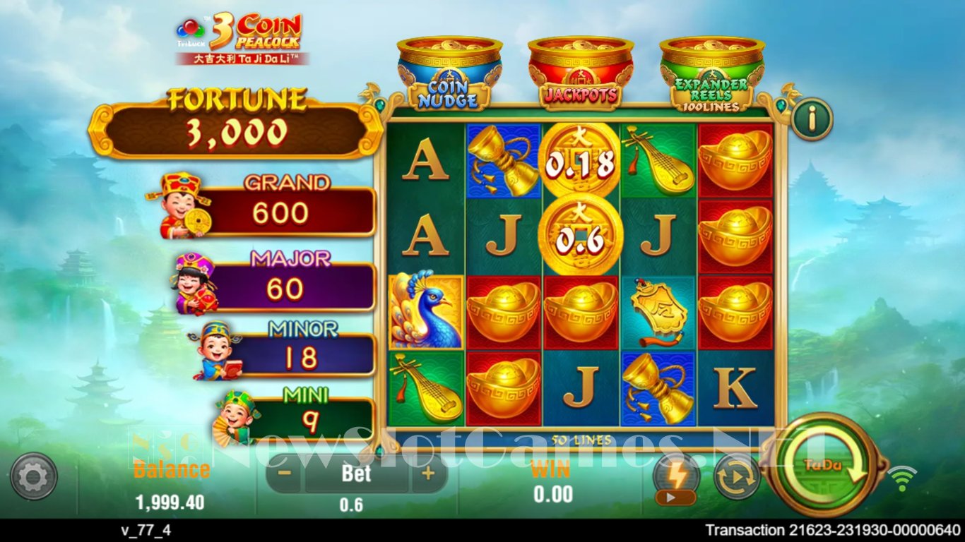 3 Coin Peacock Slot Demo Image