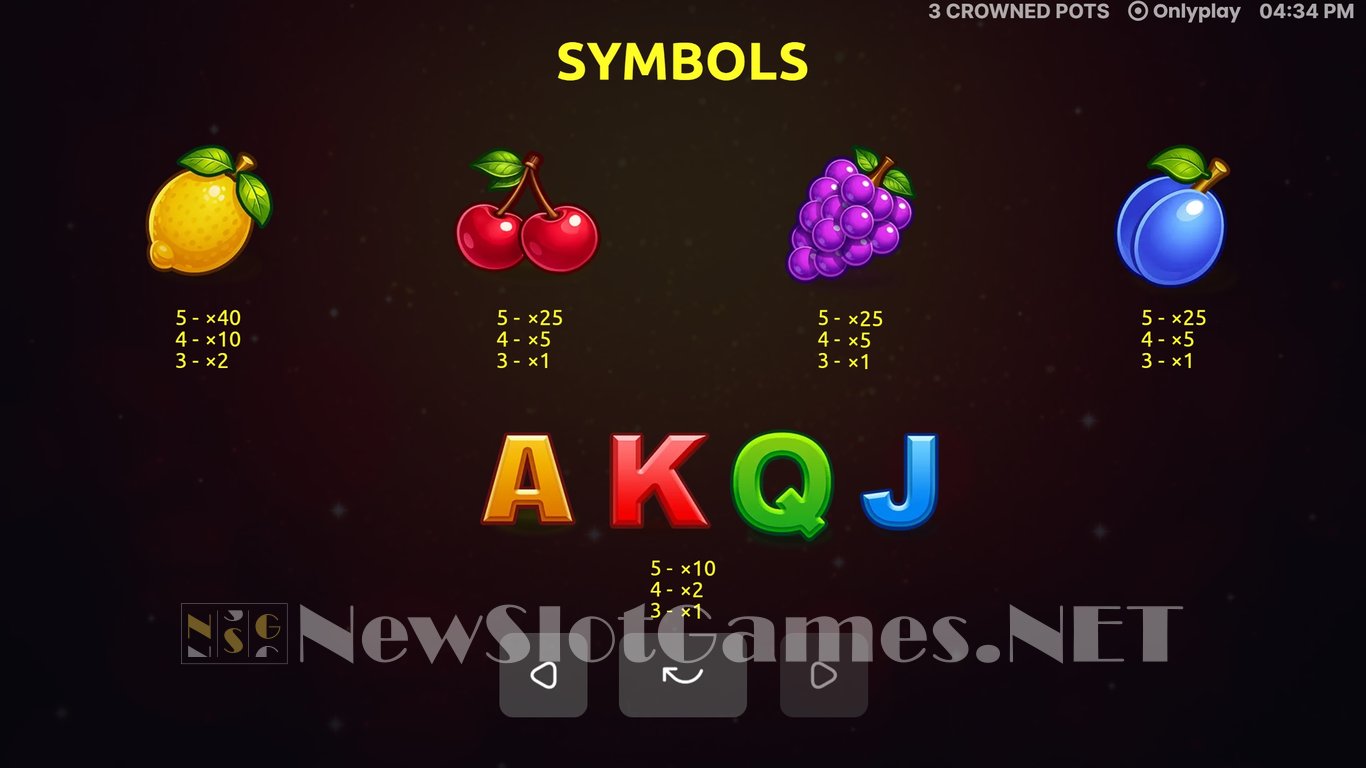 3 Crowned Pots Slot Slot Image in Demo - pic. 5