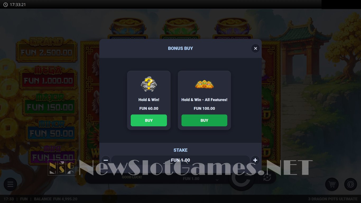 3 Dragon Pots Ultimate Slot Slot Image in Demo - pic. 2