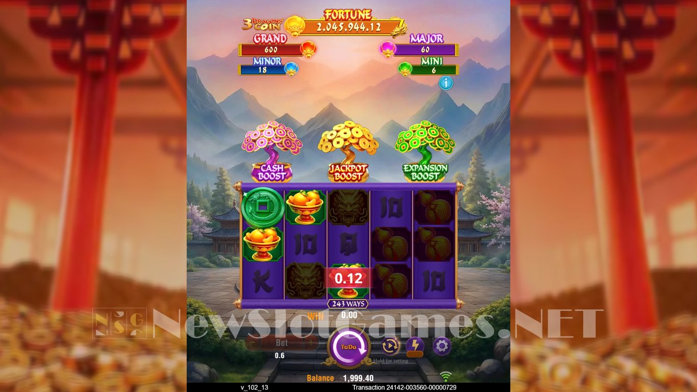 3 Dragons Coin Slot Demo Image