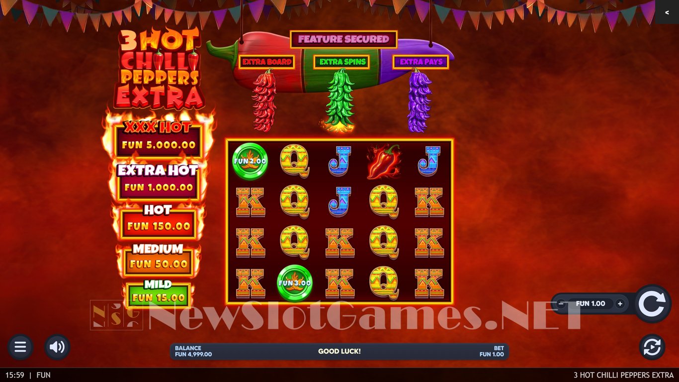 3 Hot Chilli Peppers Extra Slot Demo Image