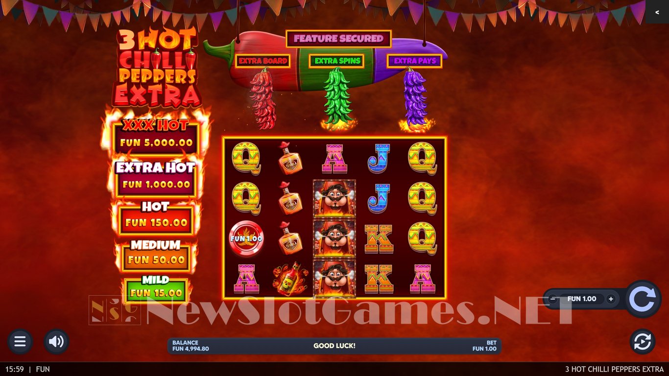 3 Hot Chilli Peppers Extra Slot Slot Image in Demo - pic. 3