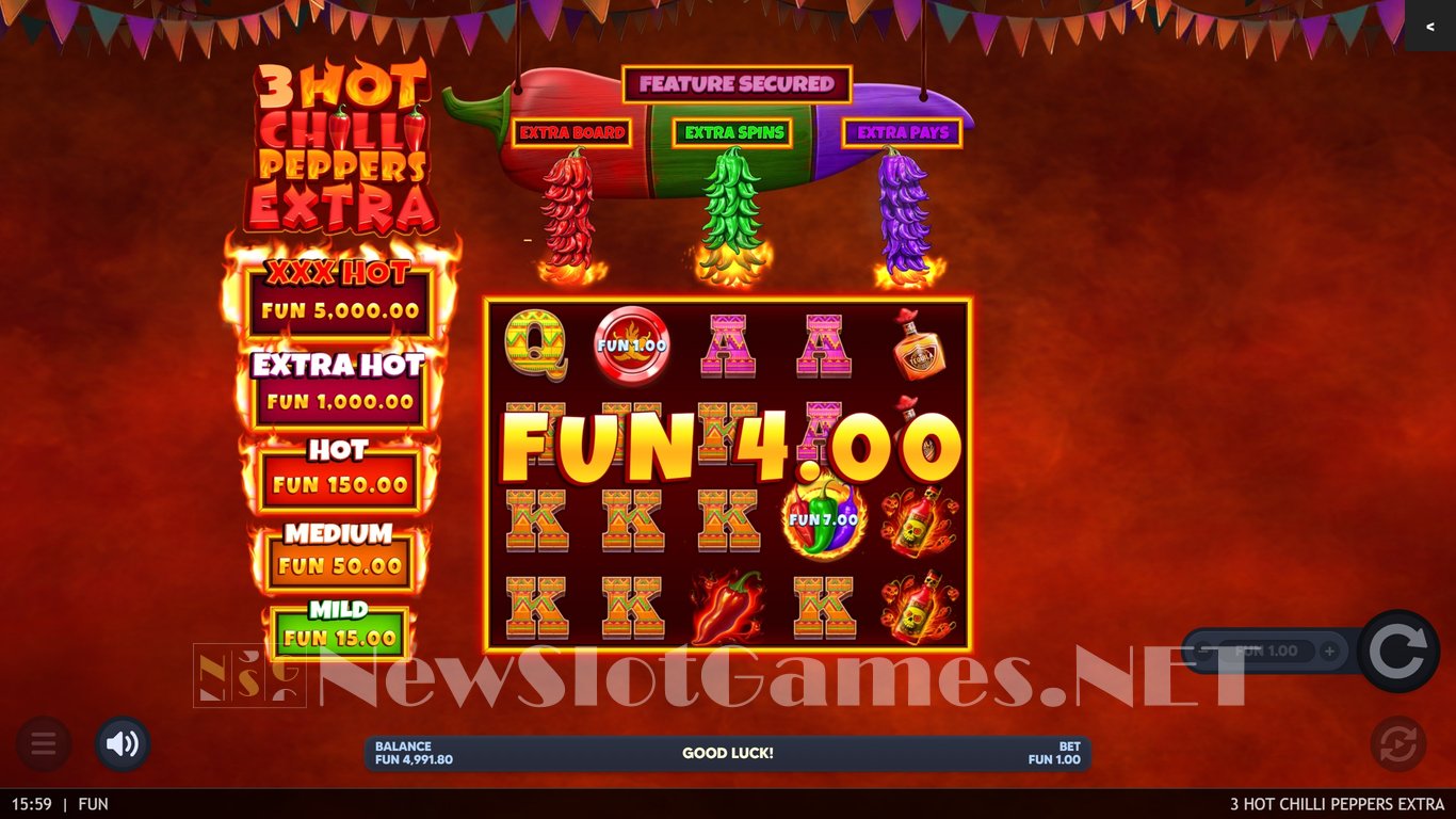 3 Hot Chilli Peppers Extra Slot Slot Image in Demo - pic. 4