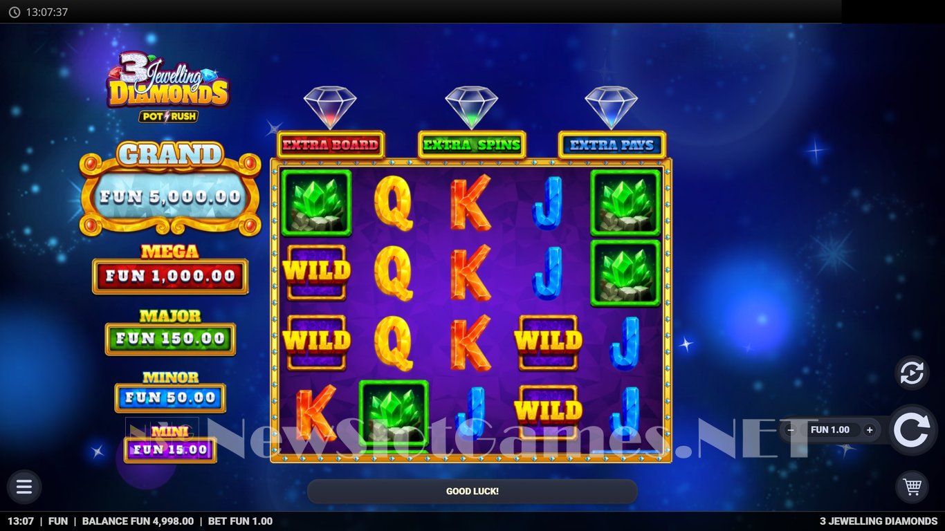 3 Jewelling Diamonds Slot Demo Image
