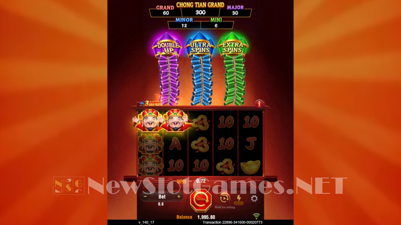 3 Lucky Chong Tian Pao Slot Slot Image in Demo - pic. 5