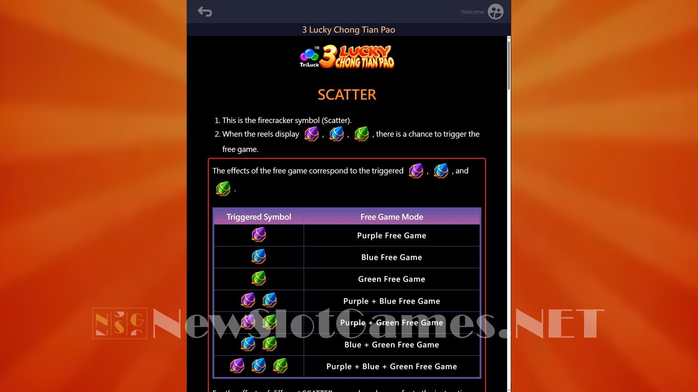 3 Lucky Chong Tian Pao Slot Slot Image in Demo - pic. 6