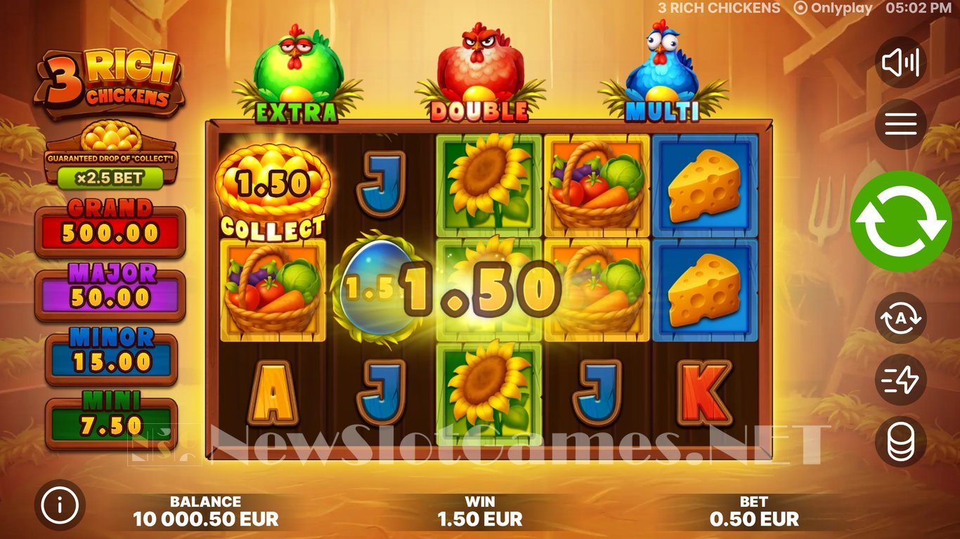 3 Rich Chickens Slot Slot Image in Demo - pic. 2