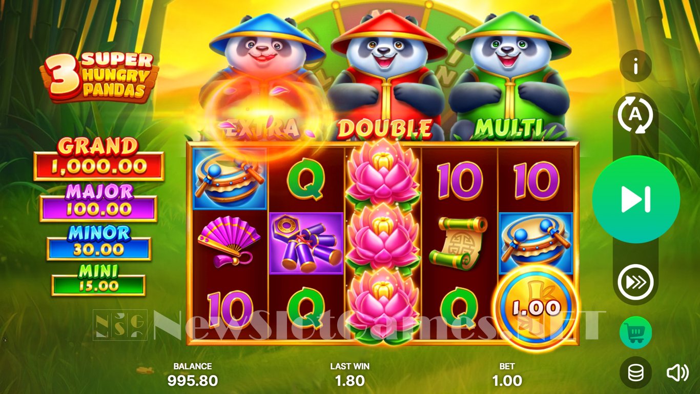 3 Super Hungry Pandas Slot Demo Image