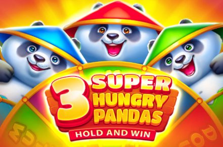3 Super Hungry Pandas Slot Logo