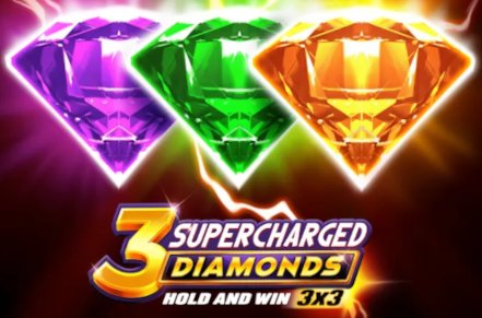 3 Supercharged Diamonds Slot Logo