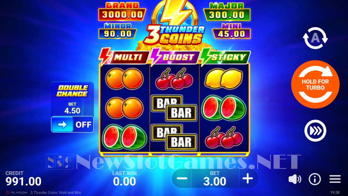 3 Thunder Coins Hold and Win Slot Slot Image in Demo - pic. 2