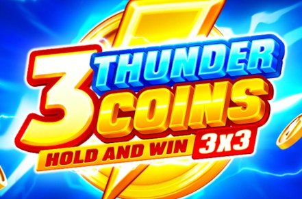 3 Thunder Coins Hold and Win Slot Logo