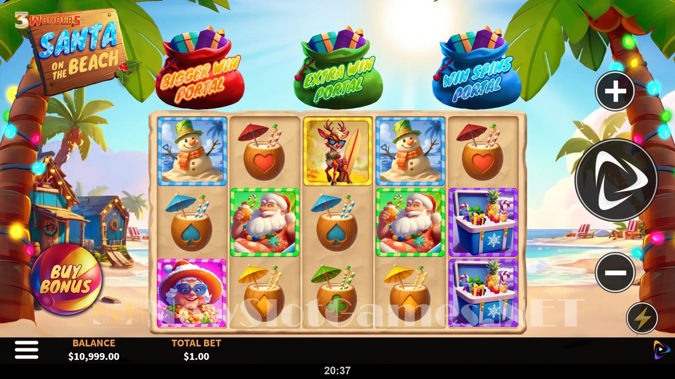 3 Wonders Santa On The Beach Slot Demo Image