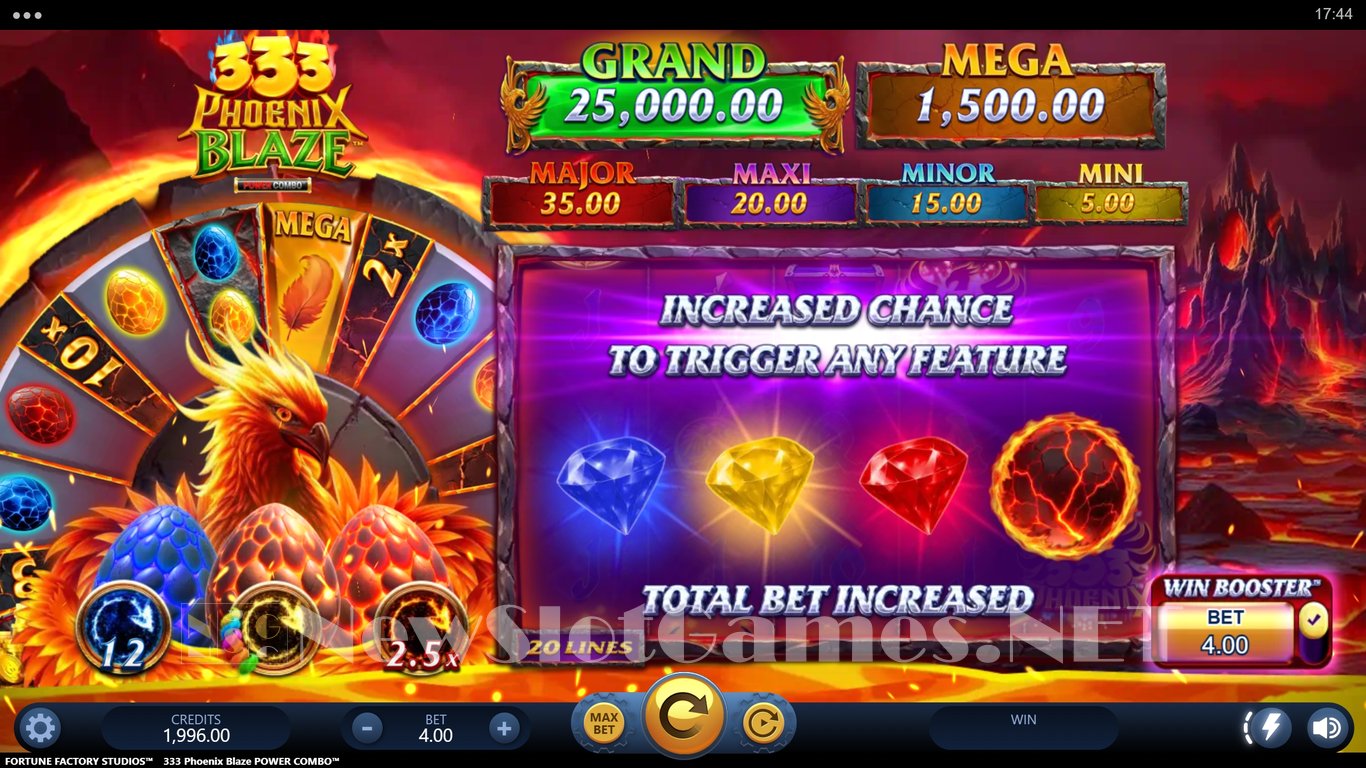333 Phoenix Blaze Power Combo Slot Slot Image in Demo - pic. 3