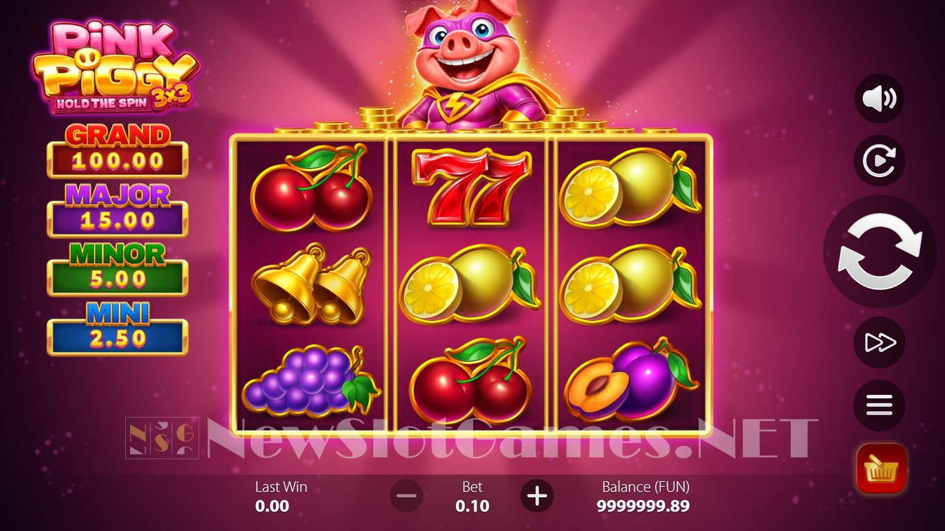 3x3 Pink Piggy Hold the Spin Slot Demo Image