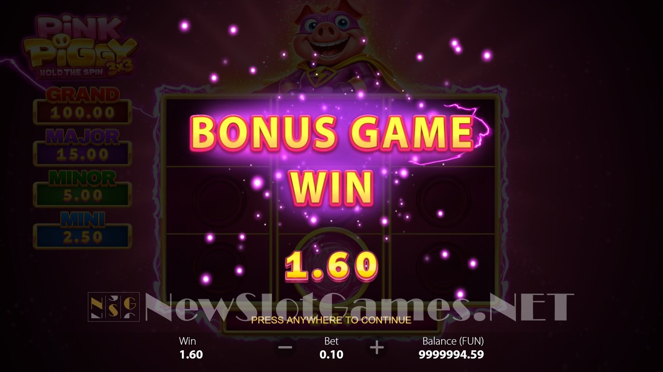 3x3 Pink Piggy Hold the Spin Slot Slot Image in Demo - pic. 7