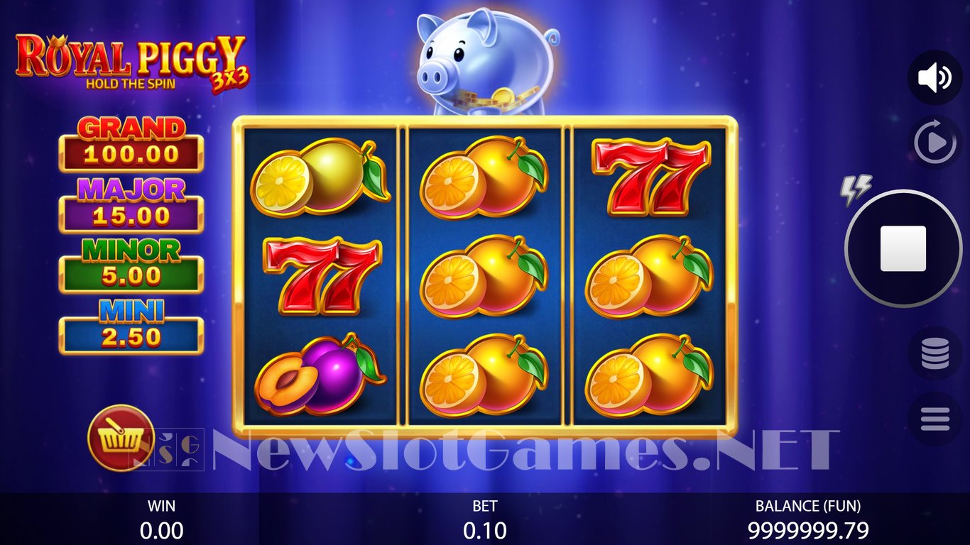 3x3 Royal Piggy Hold The Spin Slot Demo Image