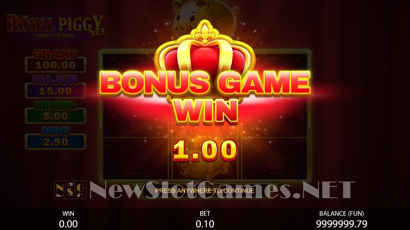 3x3 Royal Piggy Hold The Spin Slot Slot Image in Demo - pic. 5