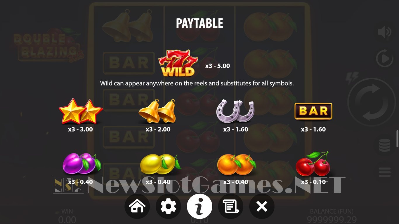 3x5 Double Blazing Slot Slot Image in Demo - pic. 4