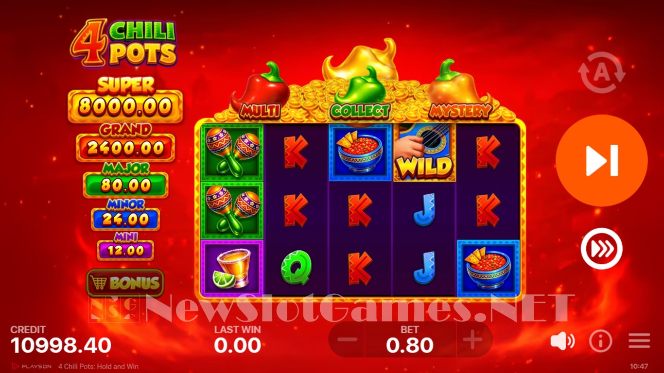 4 Chili Pots Hold and Win Slot Demo Image