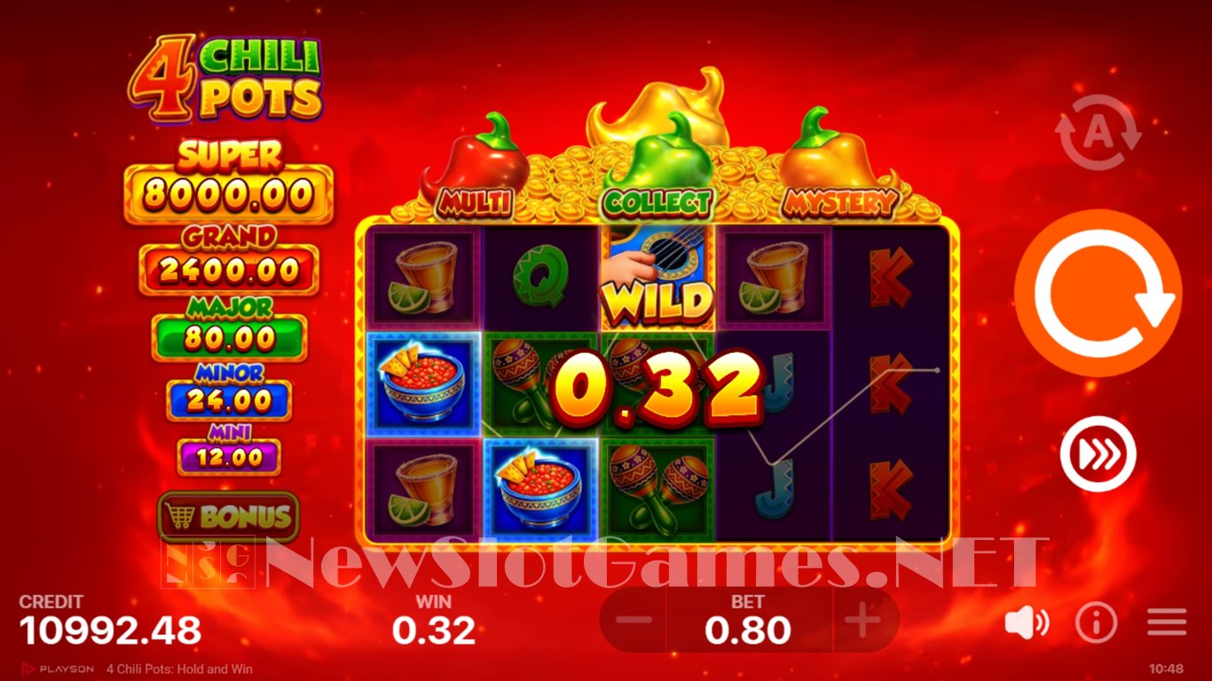 4 Chili Pots Hold and Win Slot Slot Image in Demo - pic. 3