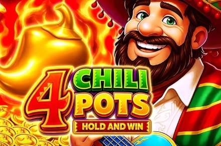 4 Chili Pots Hold and Win Slot Logo