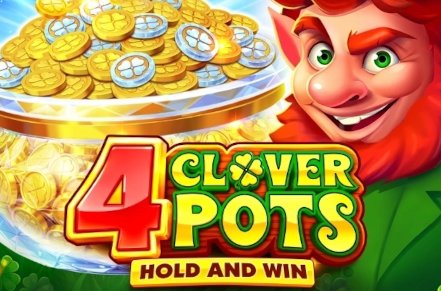 4 Clover Pots Hold and Win Slot Logo