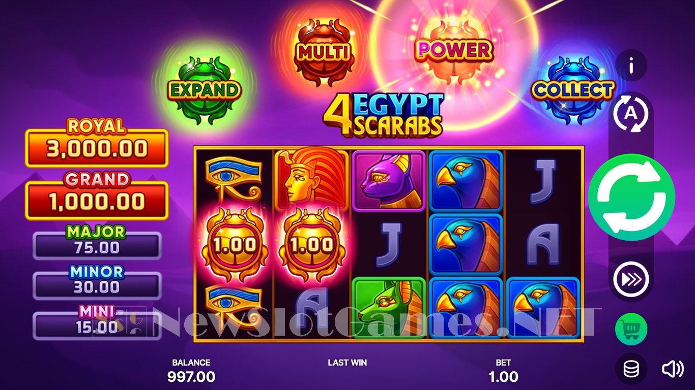 4 Egypt Scarabs Hold and Win Slot Slot Image in Demo - pic. 2