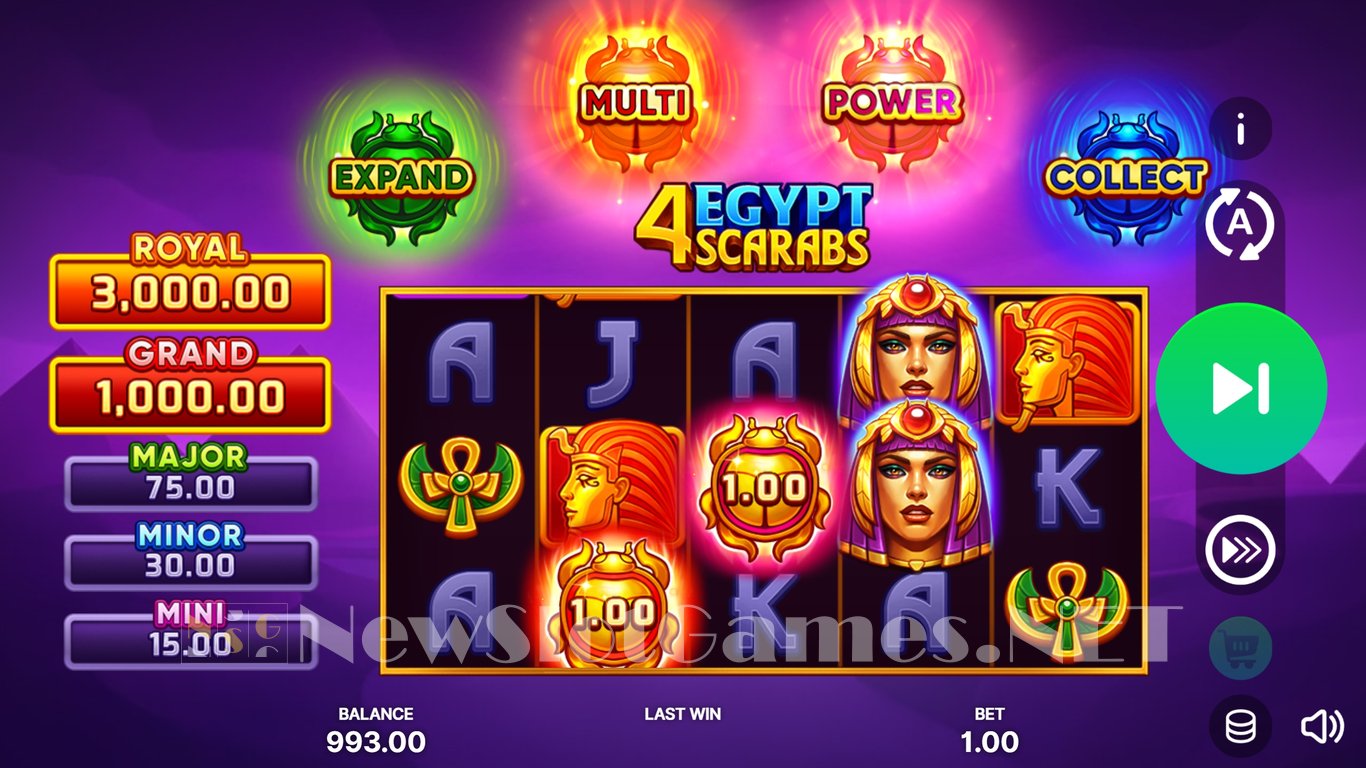 4 Egypt Scarabs Hold and Win Slot Slot Image in Demo - pic. 4