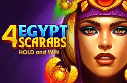 4 Egypt Scarabs Hold and Win Slot Logo