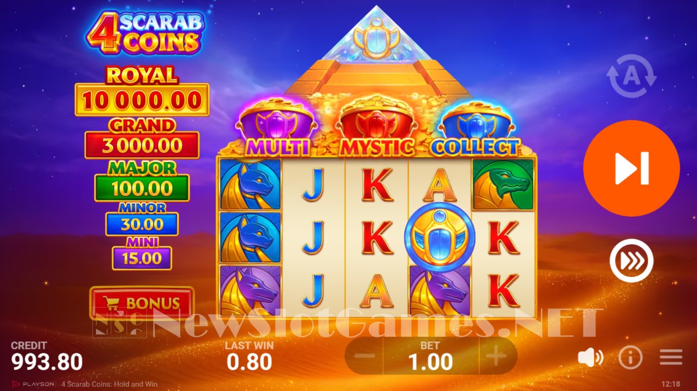 4 Scarab Coins Slot Slot Image in Demo - pic. 3