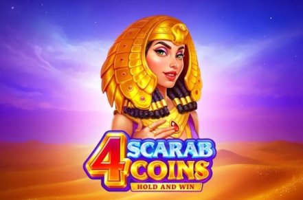 4 Scarab Coins Slot Logo