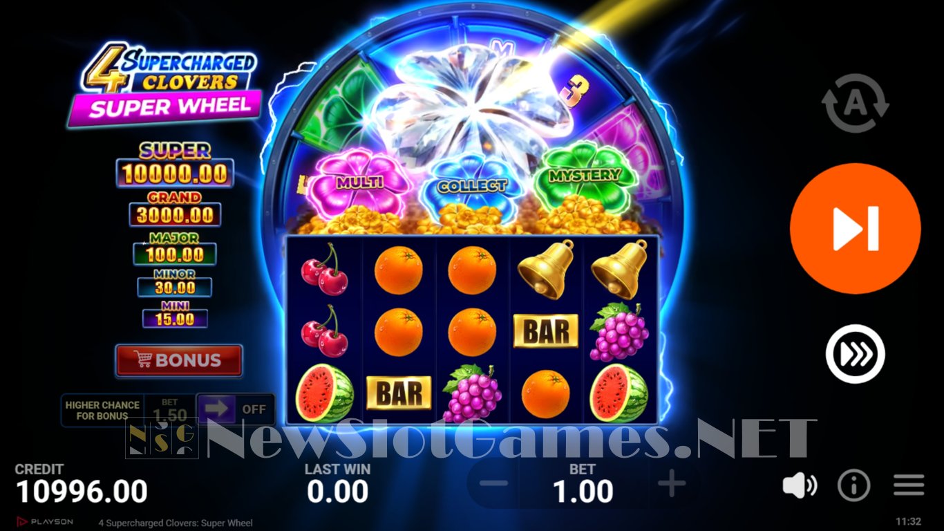4 Supercharged Clovers Super Wheel Slot Slot Image in Demo - pic. 3